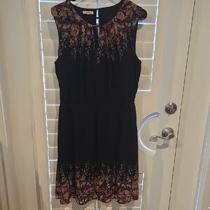 Floral Black Dress